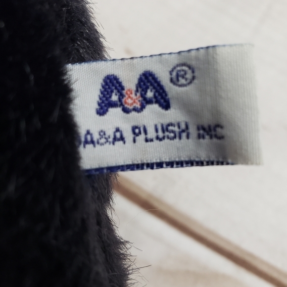 A&A Plush Black Bear 7" Plush Stuffed Animal Sitting - Picture 7 of 9